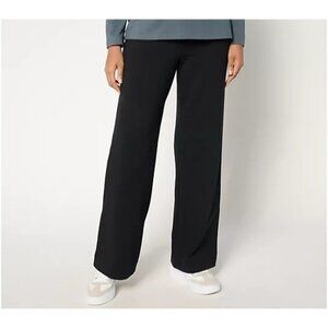 Denim and Co Active Pant Size 2X Tall French Terry Full Length Wide Leg Relaxed